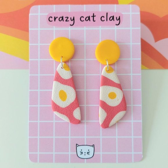 Jewelry - Egg Print Funky Earrings